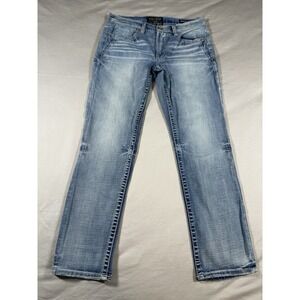 Salvage Supply Company Mens Mayhem Straight Regular Fit Jeans Light Wash 34R